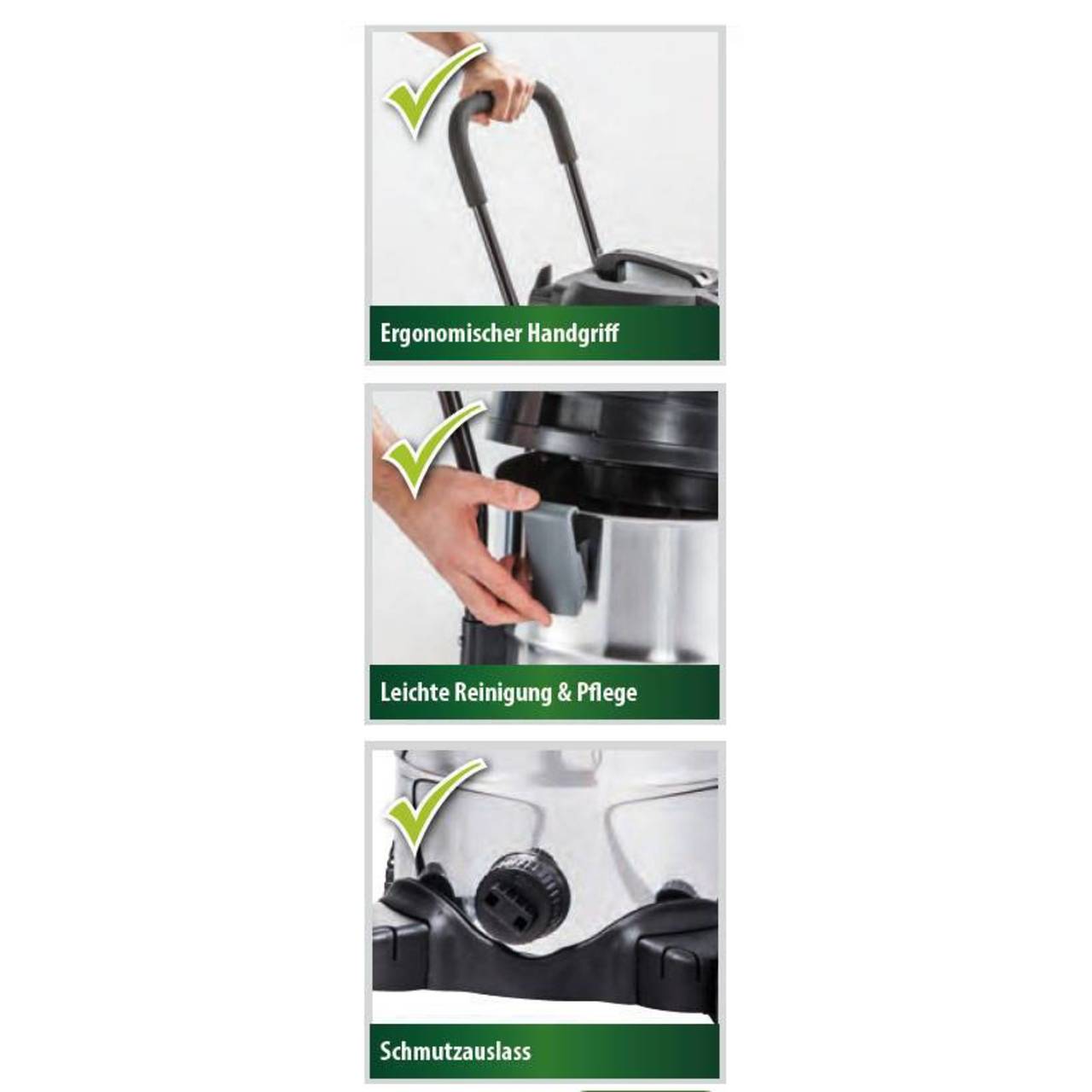 Mr. Gardener Teichschlammsauger "PRO", INOX, 1600 Watt, aus dem Hause Heissner