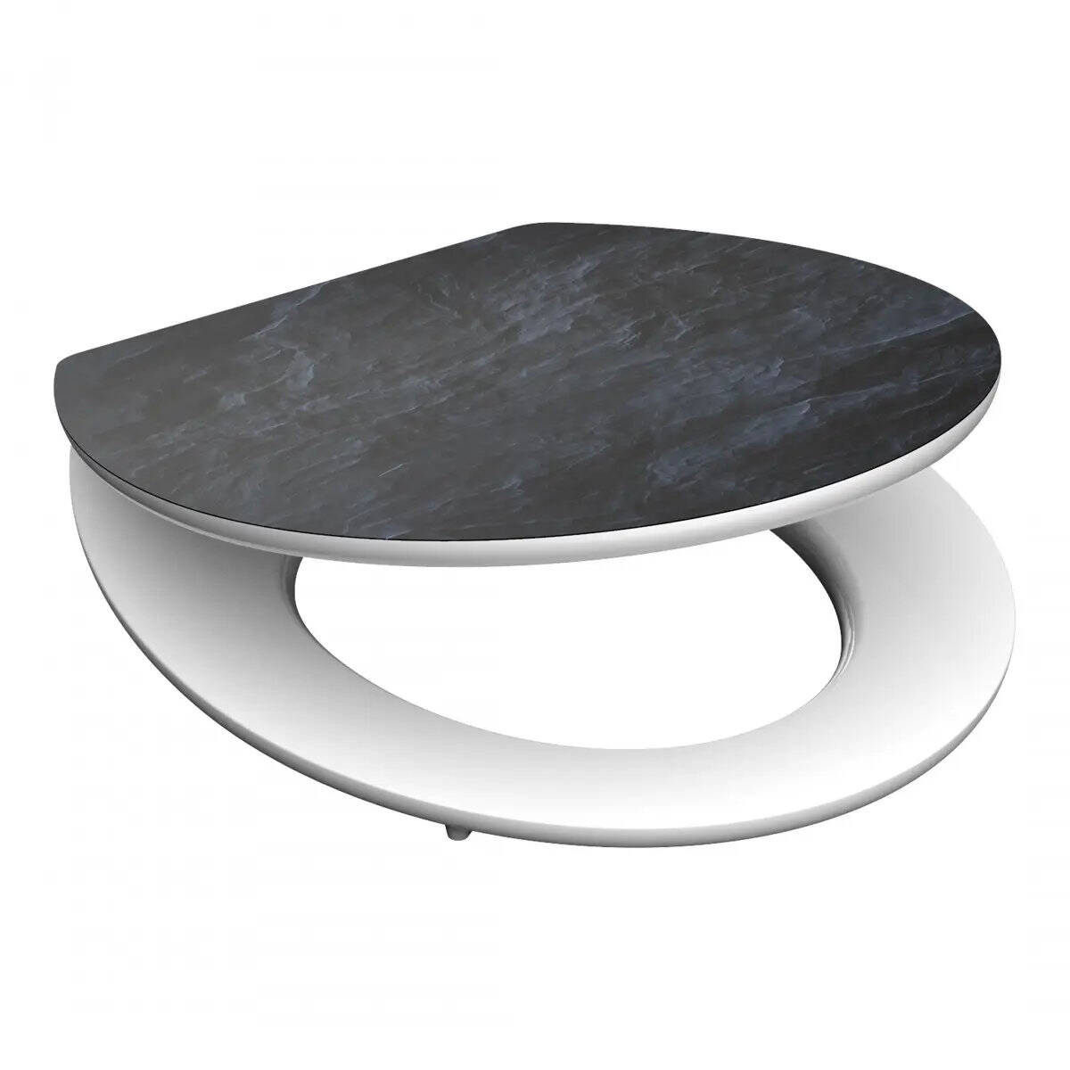 Schütte High Gloss WC-Sitz » 80535 « Black Stone, mit Absenkautomatik