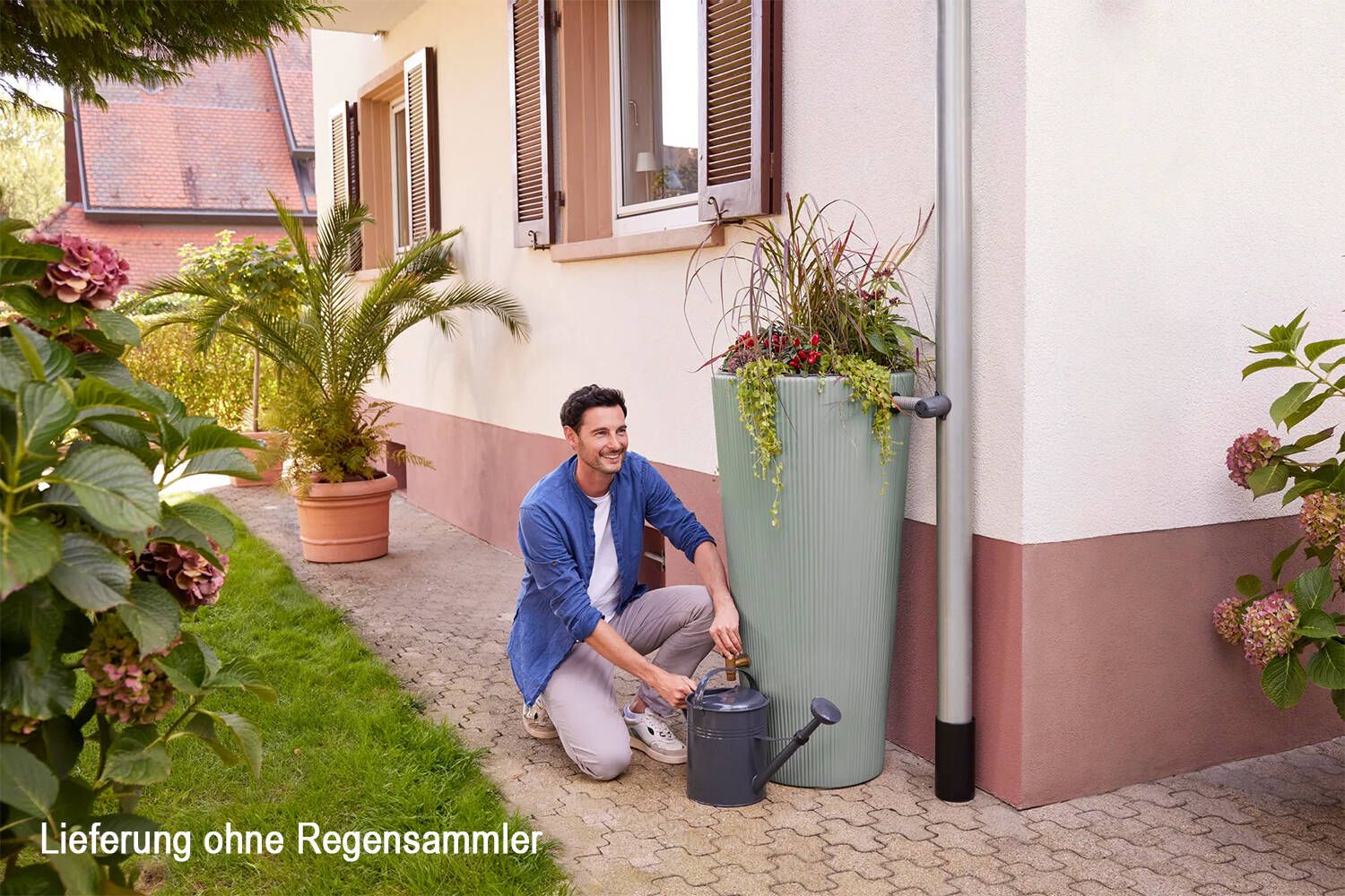 4rain Regenspeicher » Vaso Decor 2in1 « Agave, 220 Liter