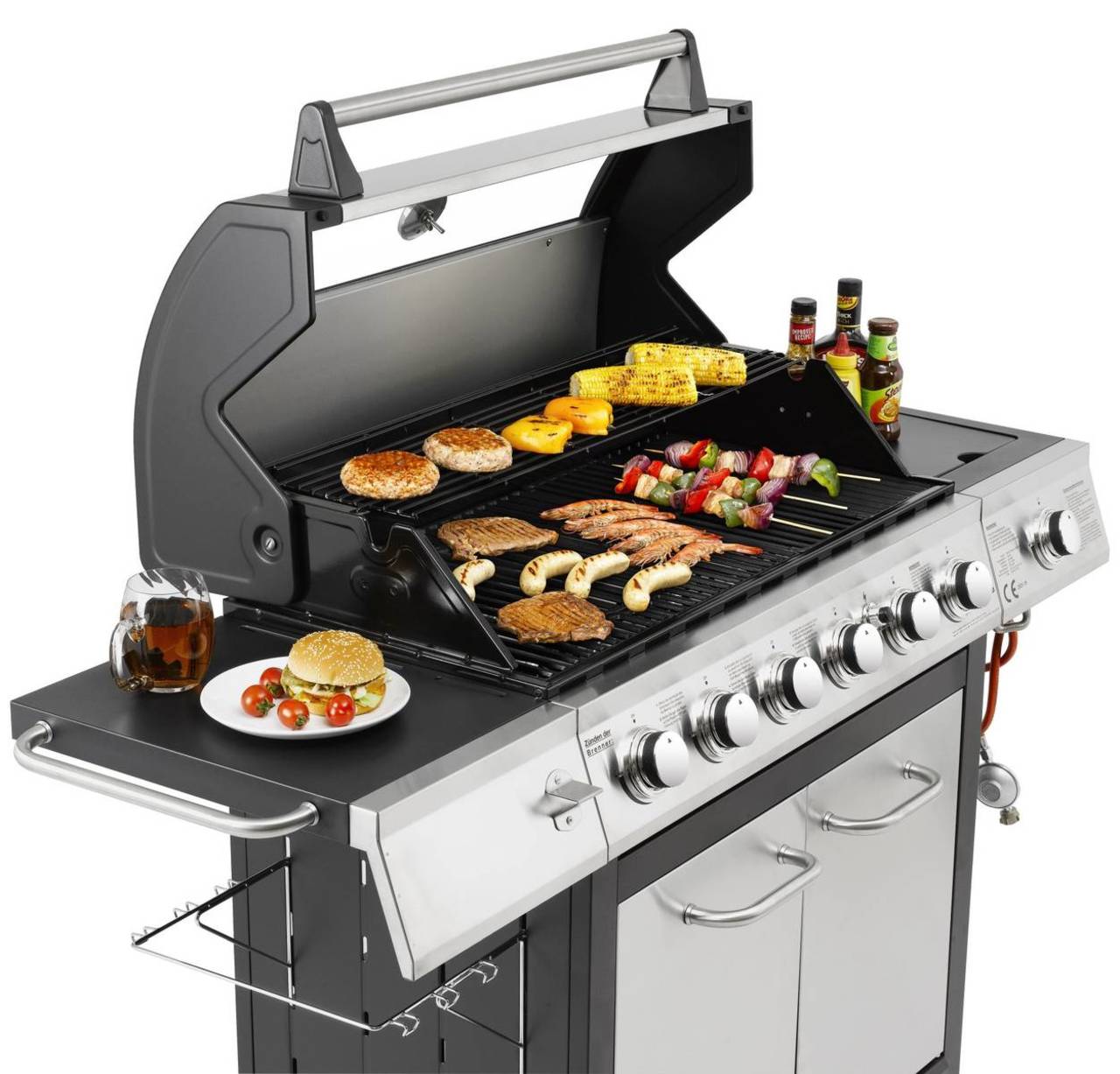 El Fuego Gasgrill » Long Beach « AY0596 - inkl. Sichtfenster & Thermometer