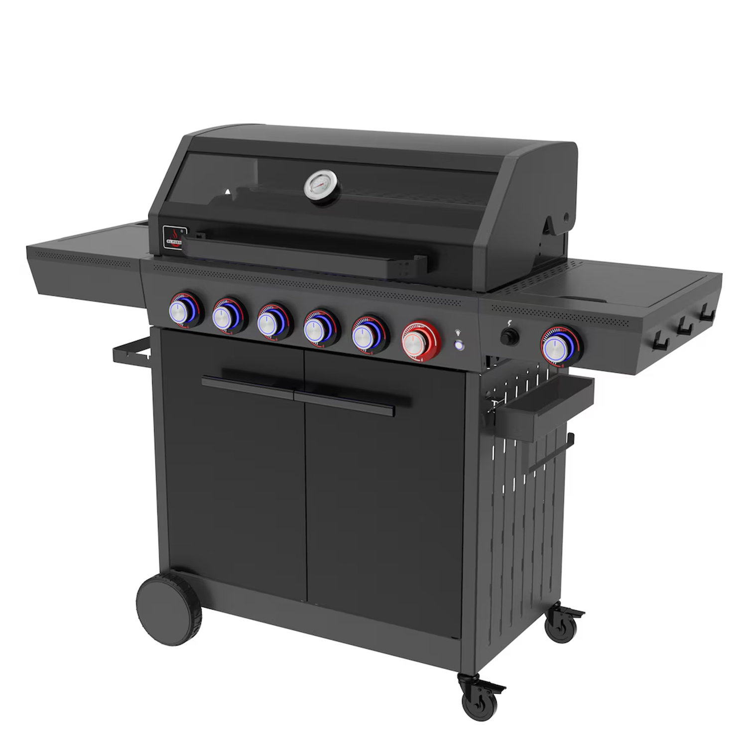 El Fuego Gasgrill » Key West 6+1 « 22 kW, Seitenbrenner, Ablagen, LED