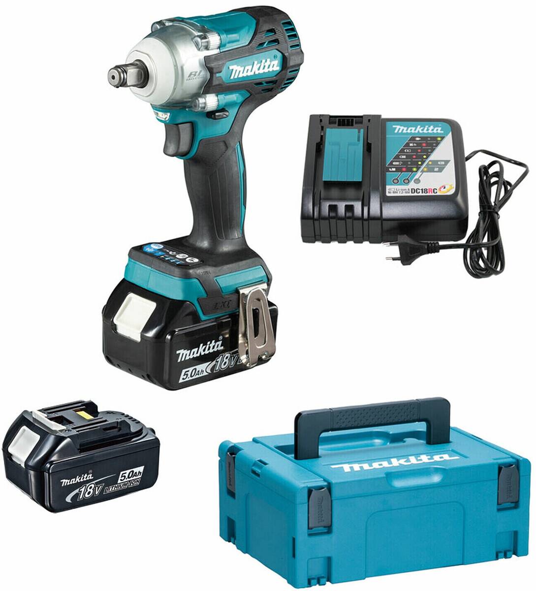 Makita Akku-Schlagschrauber » DTW300RTJ « inkl. 2x 5.0 Ah 18V Akkus