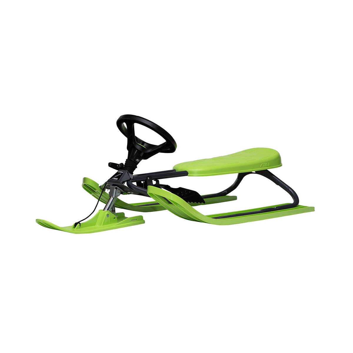 Stiga Lenkschlitten » Snowracer Iconic « 3-Kufen, Fußbremse, Grün