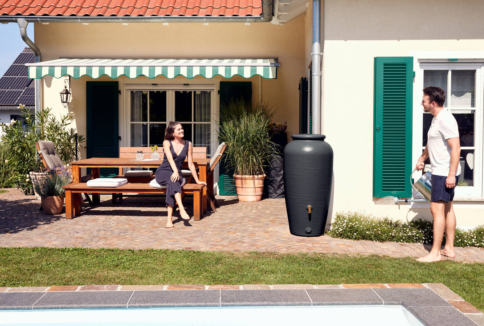 4rain Regen-Amphore » Amphora « 220 Liter, Graphite grey