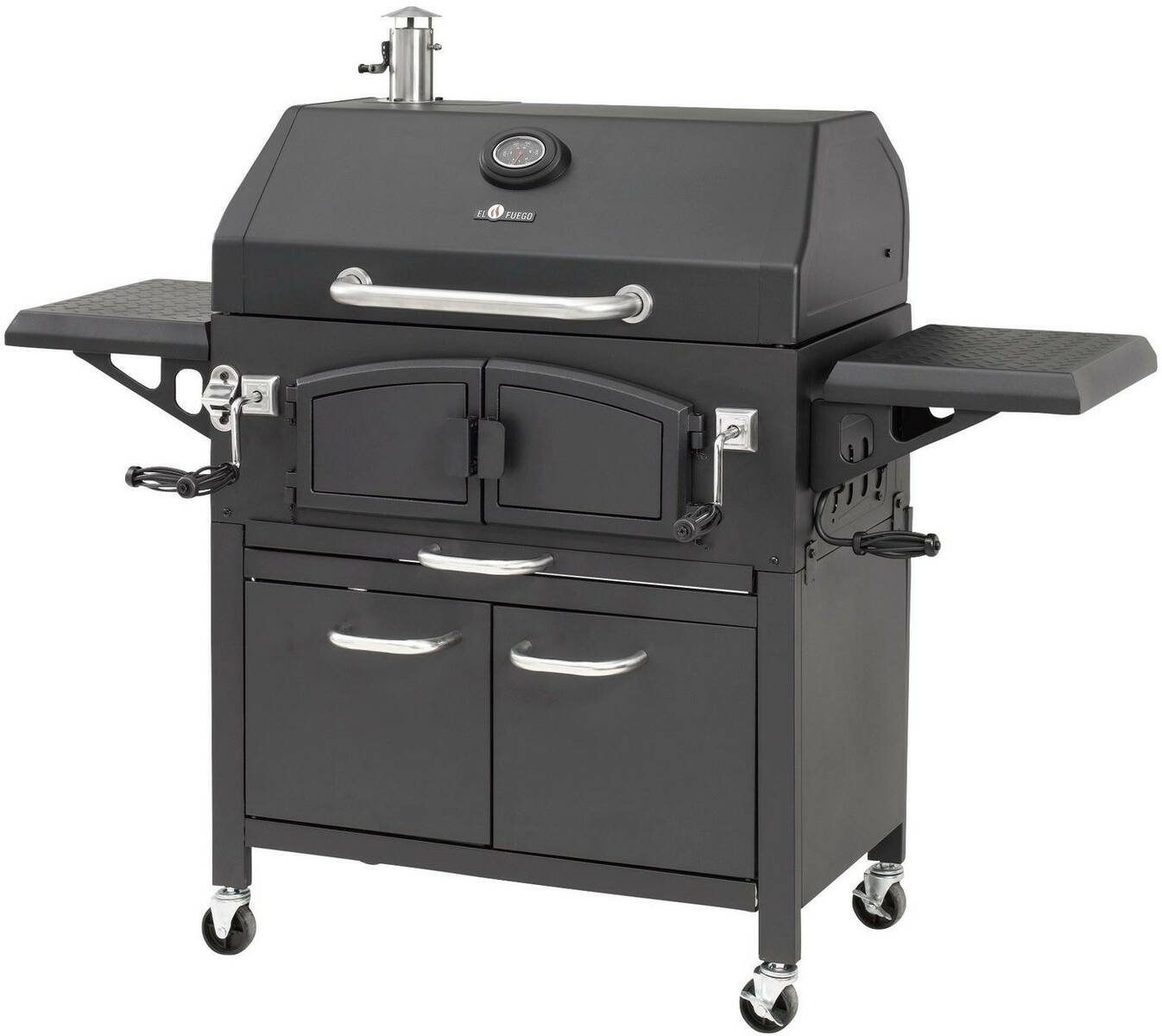 El Fuego Holzkohlegrill » Grand Ontario « Inkl. Thermometer, Ablagen