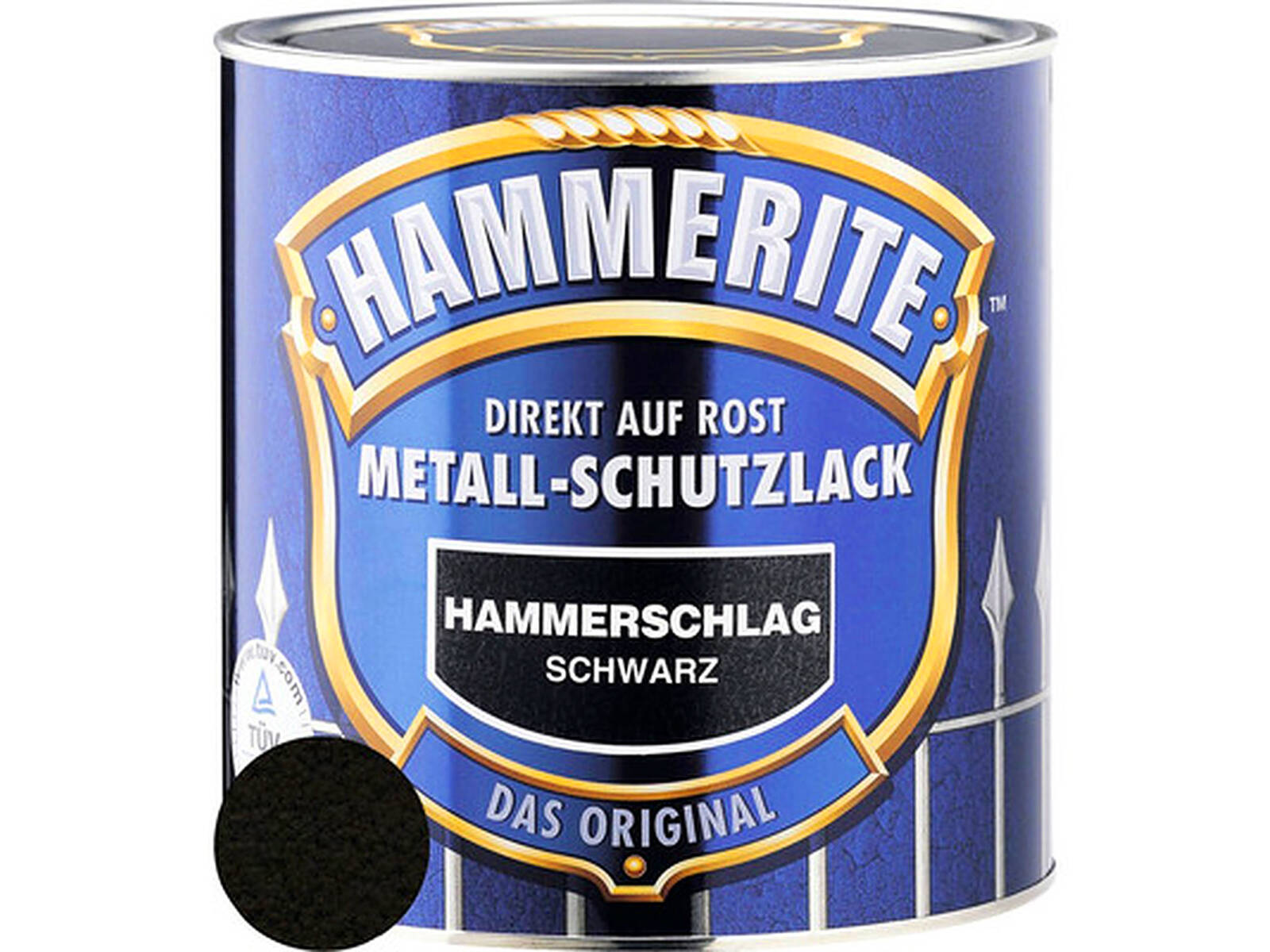 Hammerite Metall-Schutzlack » Hammerschlag Schwarz « 750 ml