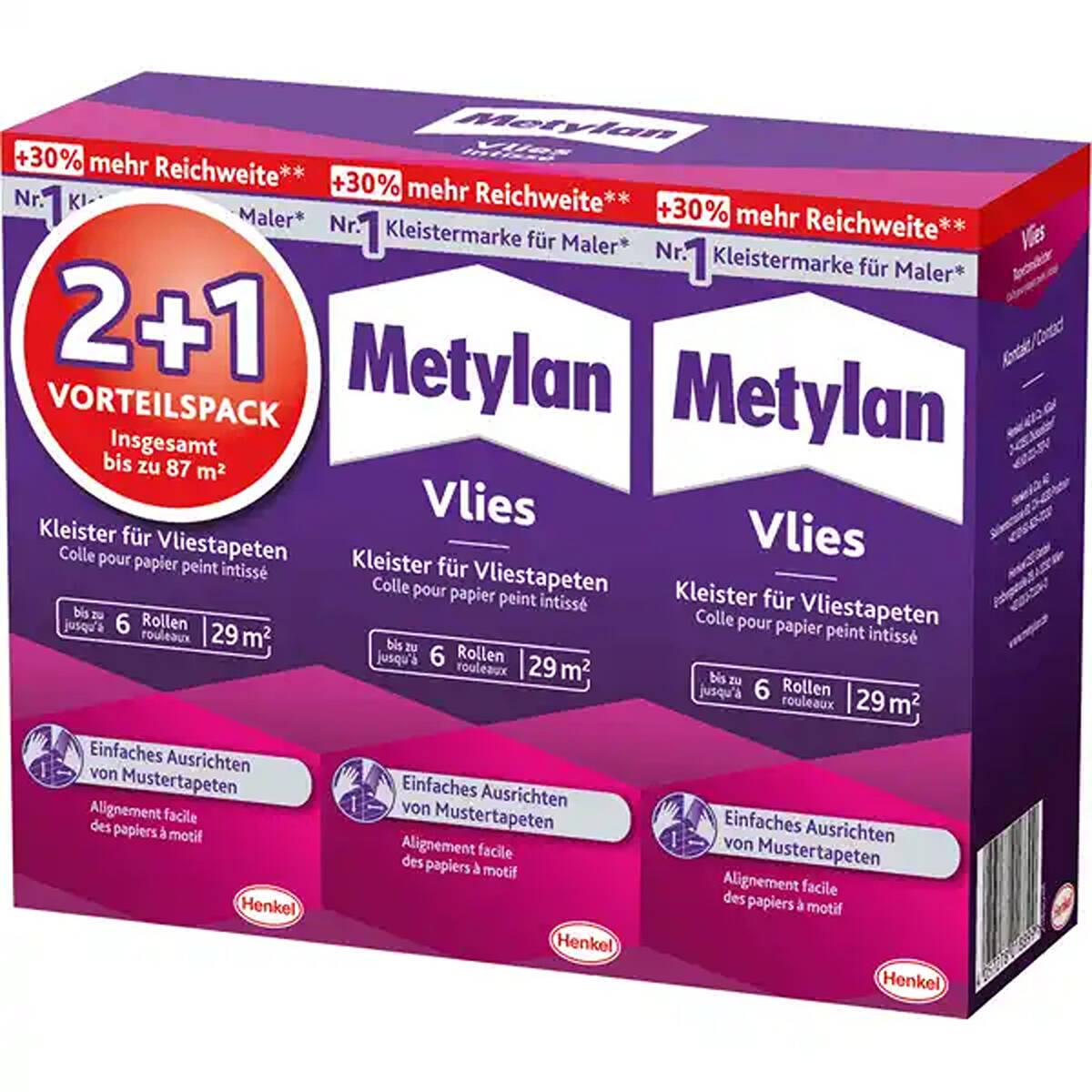 Henkel Vlieskleister » Metylan Vlies « 3x 180 g Henkel Vlieskleister » Metylan Vlies « 3x 180 g