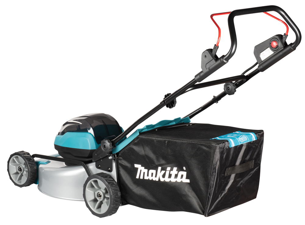 Makita 3-in-1 Akku-Rasenmäher » DLM466PT2 « mit Akkus, Stahldeck, 36 V