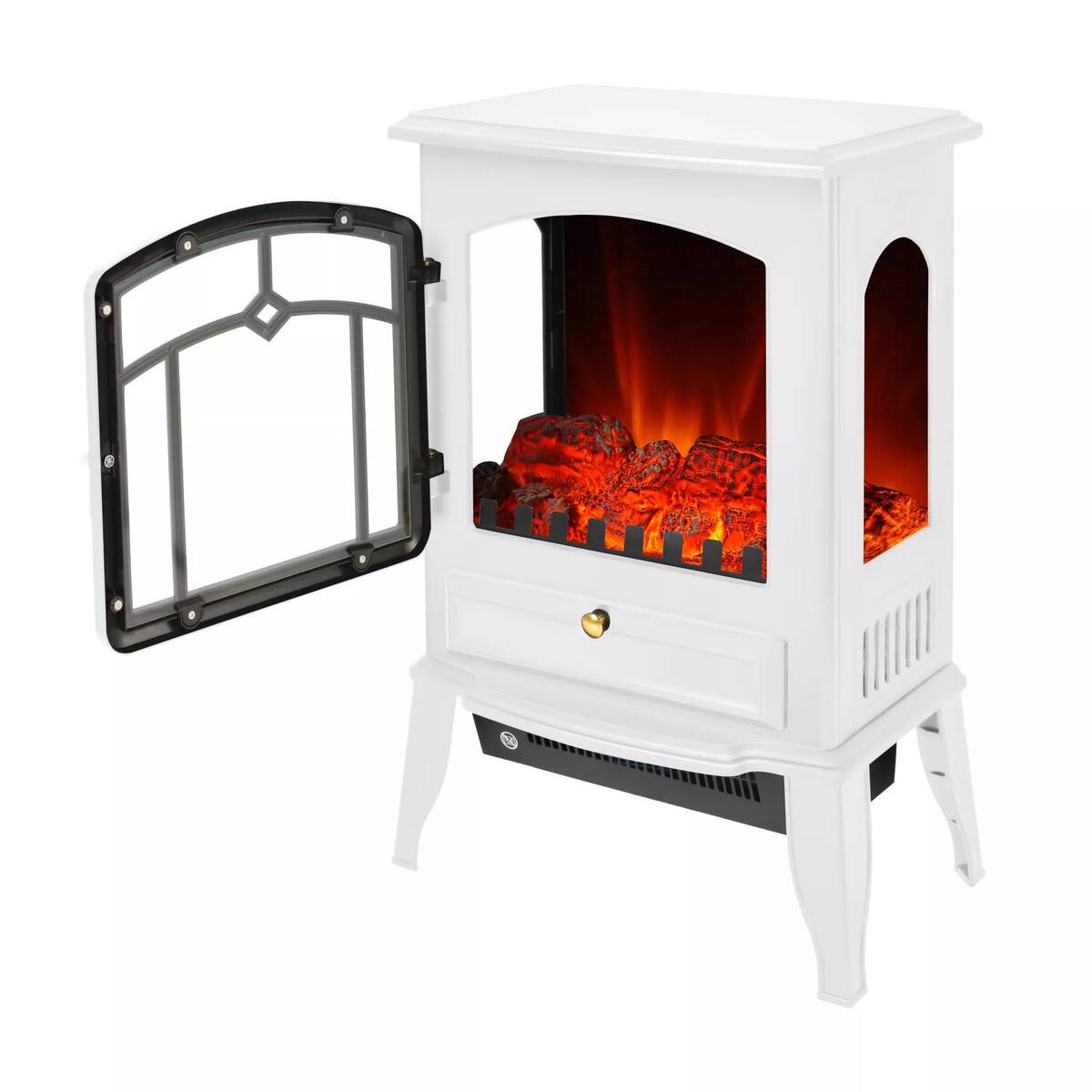 El Fuego Elektrokamin » Como II « Weiß, 2 kW, LED-Flammenbild