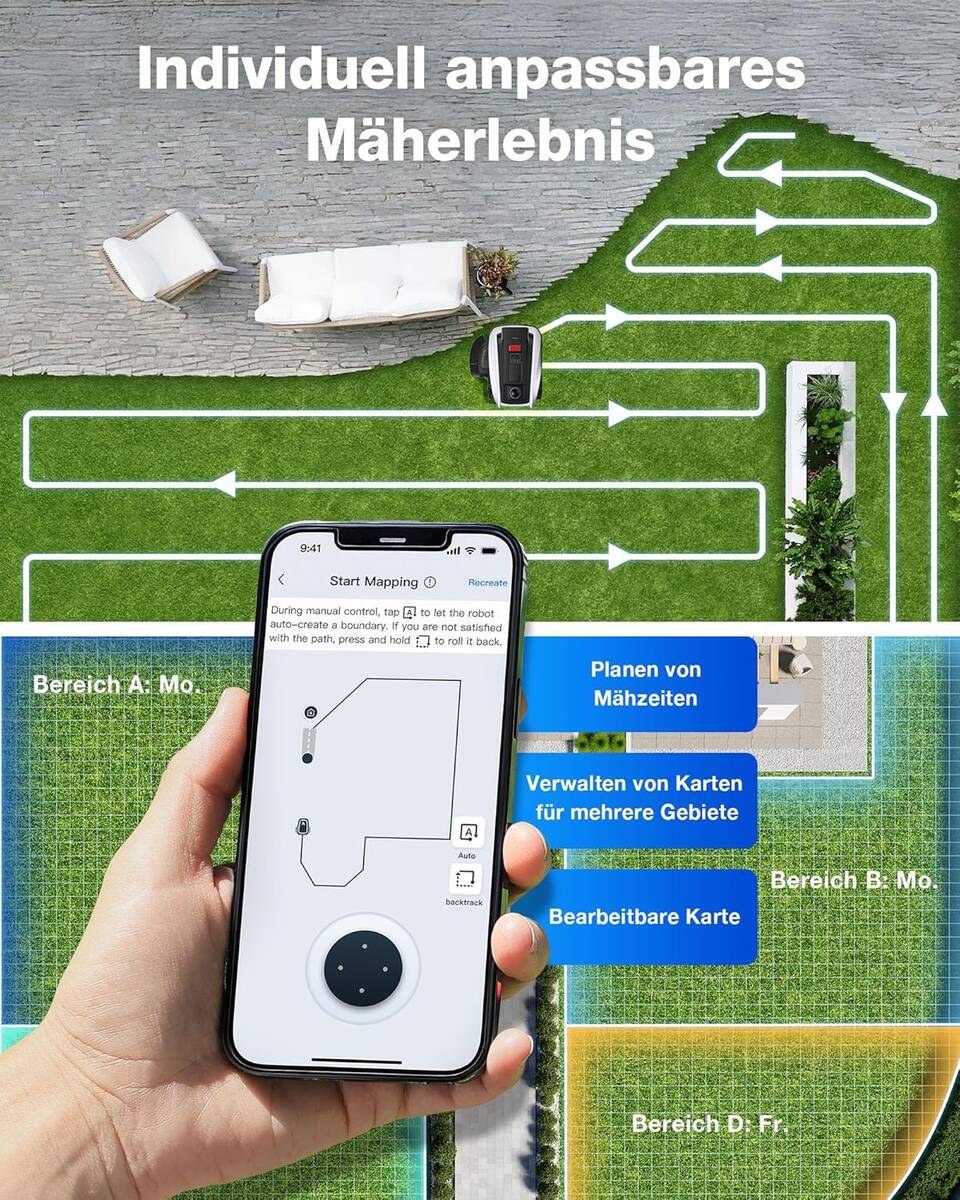 Ecovacs Mähroboter » GOAT O1200 LiDAR PRO « AIVI 3D Dual‑LiDAR‑System