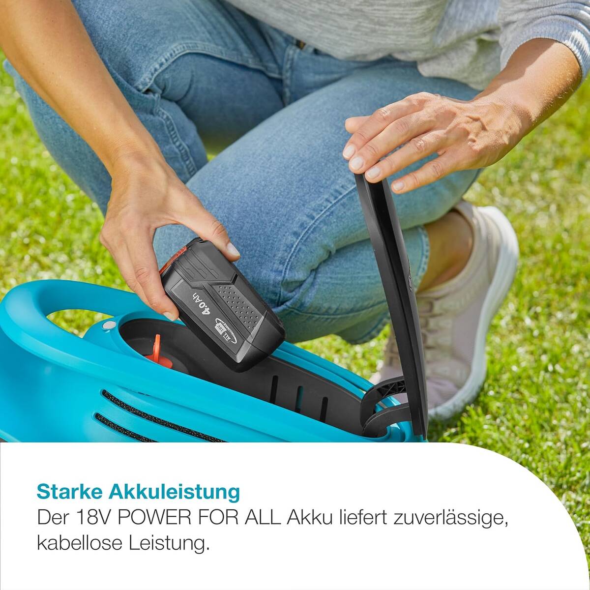 Gardena Akku-Rasenmäher » PowerMax 30/18V P4A « Ready-To-Use Set