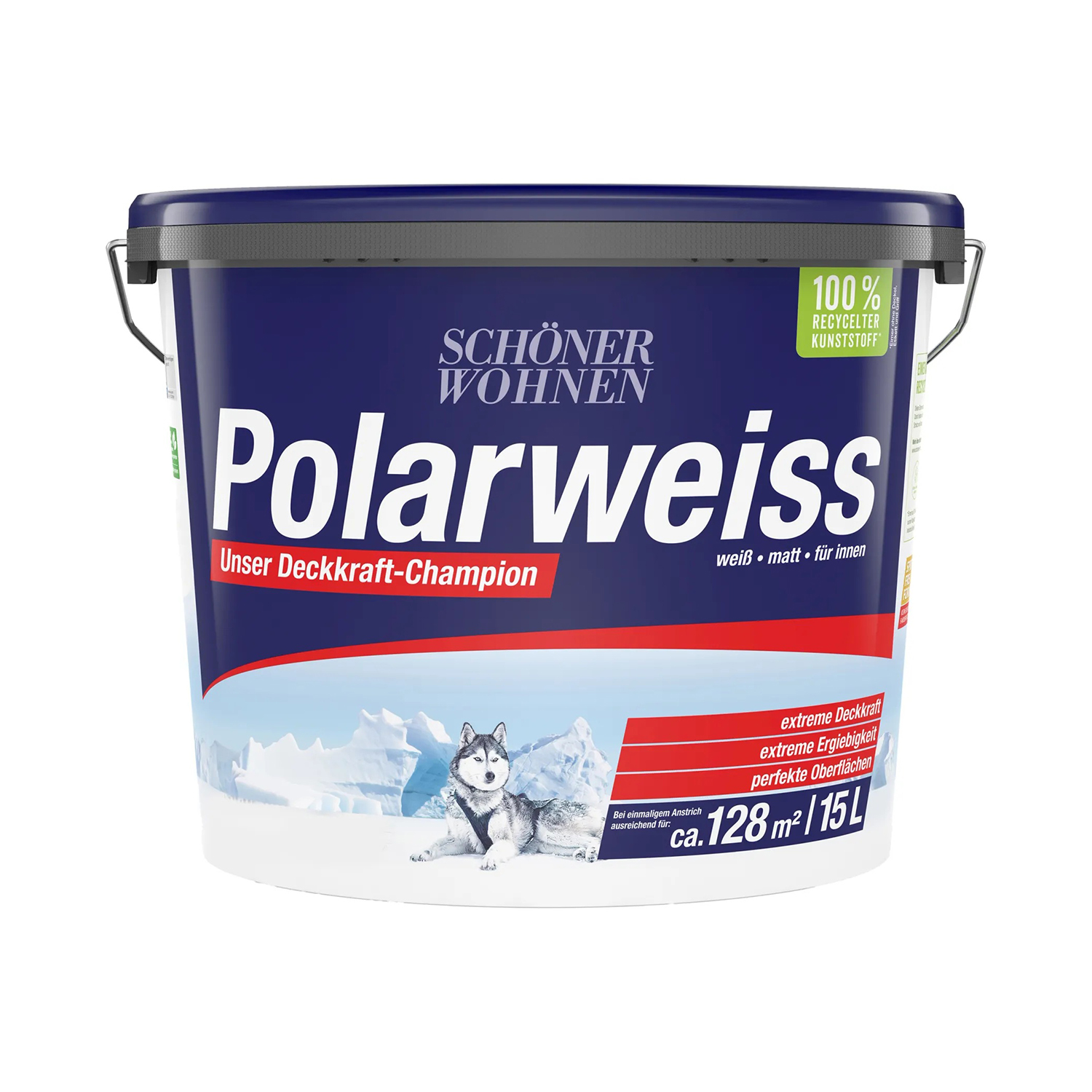 Schöner Wohnen Polarweiss » 15 Liter « Deckkraft-Champion, 128 m²
