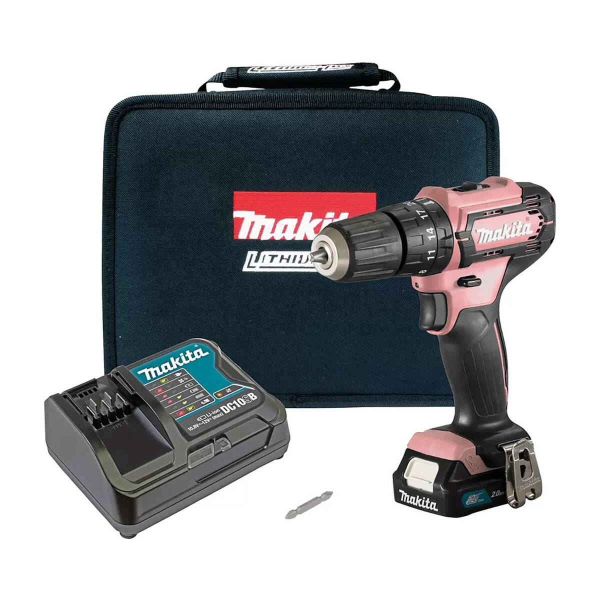 Makita Akku-Schlagbohrschrauber » HP333DSAP1 « Pink, inkl. 12 V Akku