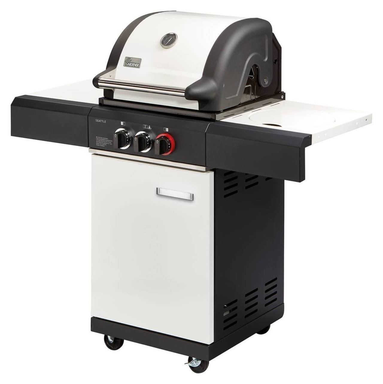 Mr. Gardener Gasgrill Seattle 2R TURBO ZONE Seitenkocher, Rost-in-Rost