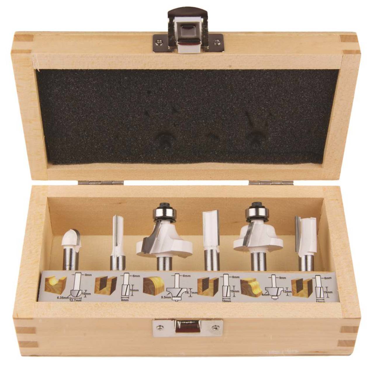 Makita Fräser-Set 8 mm » D-53540 « 6 Stück