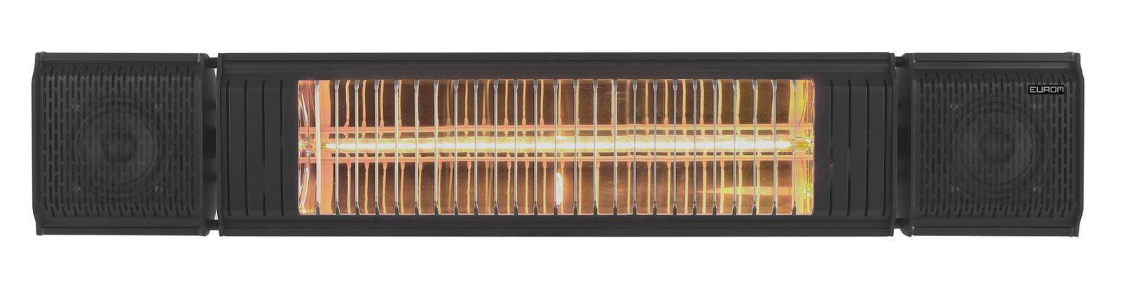 Eurom Heiztrahler Heat & Beat schwarz 2 kW, mit Bluetooth Boxen, App-Steuerung