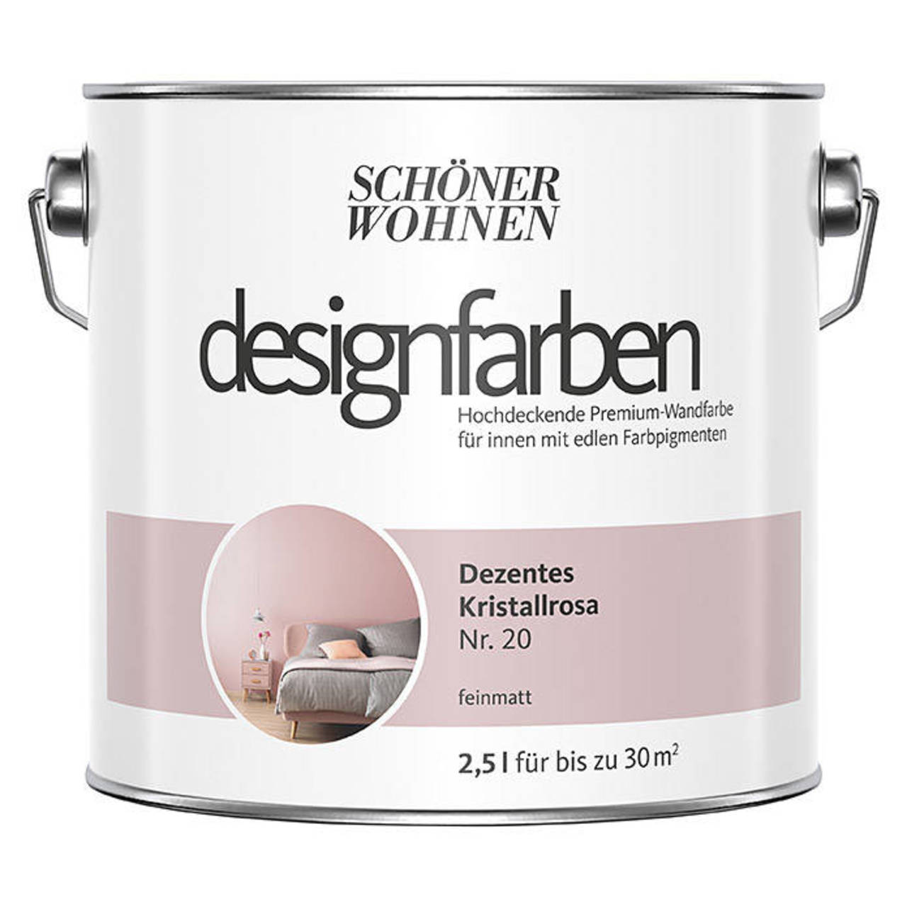 SCHÖNER WOHNEN designfarben » Dezentes Kristallrosa « matt - 2,5 l