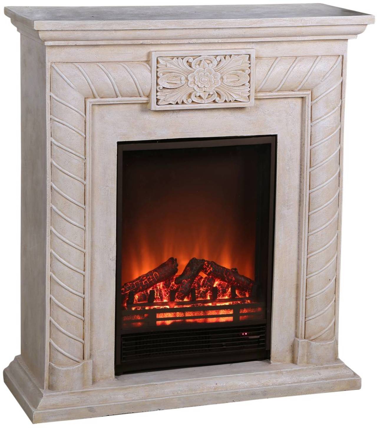 El Fuego® Elektrokamin » Italia « Vintage Deko-Kamin, cremeweiß
