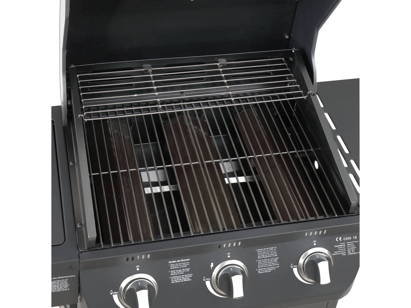 El Fuego Gasgrill » Columbus 3+1 « mit Seitenkocher, 3 Brenner, AY0562