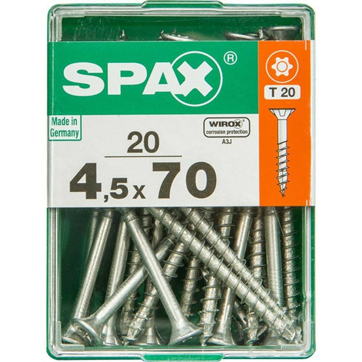 SPAX Universalschrauben 20 Stück » 4,5 x 70 mm « T 20