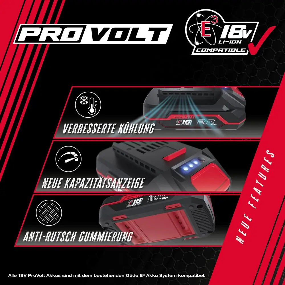 Güde Akkupack » ProVolt APPV 18-80 « 18 V E³ Serie, 8,0 Ah
