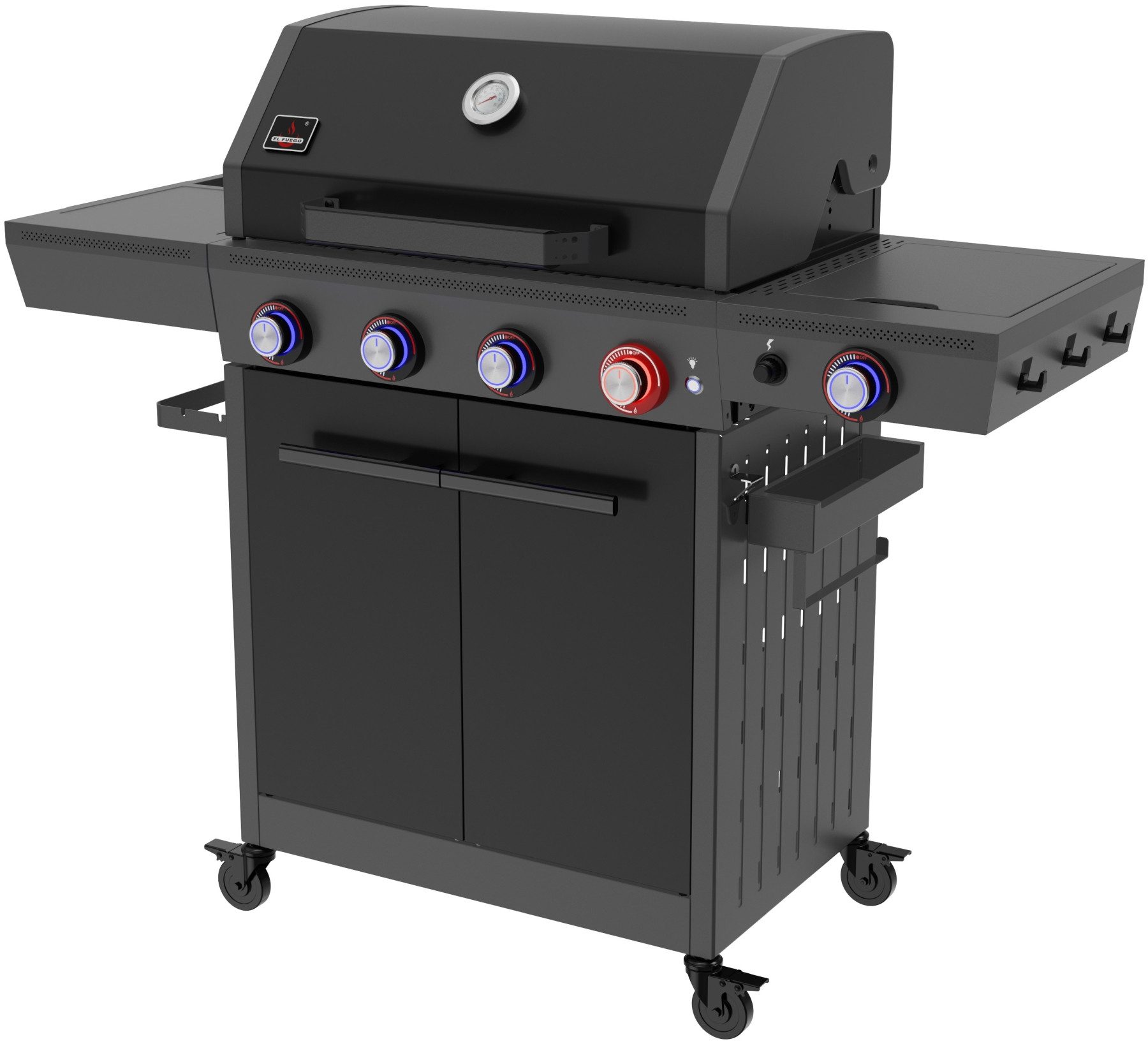 El Fuego Gasgrill » Key West 4+1 « 16 kW, Turbozone, LED, Ablagen