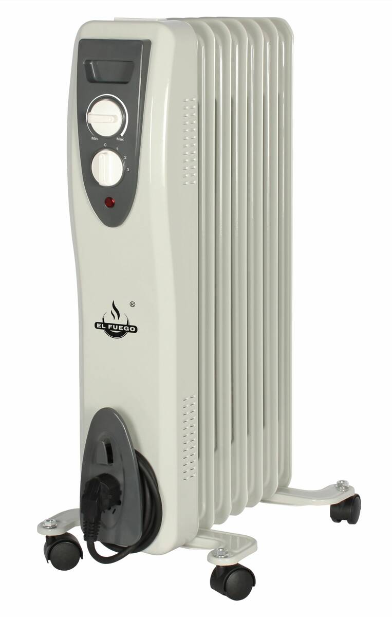 El Fuego Elektro-Ölradiator » AY7014 « Mit Thermostat & 3 Heizstufen El Fuego Heizstrahler AY7014