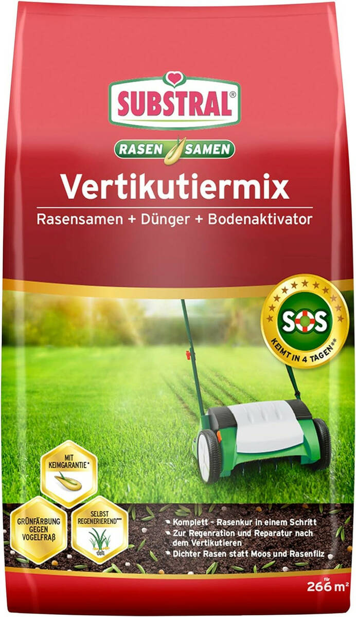 Substral Rasenpflege » 3-in-1 Vertikutiermix « 8 kg, bis 266 m²