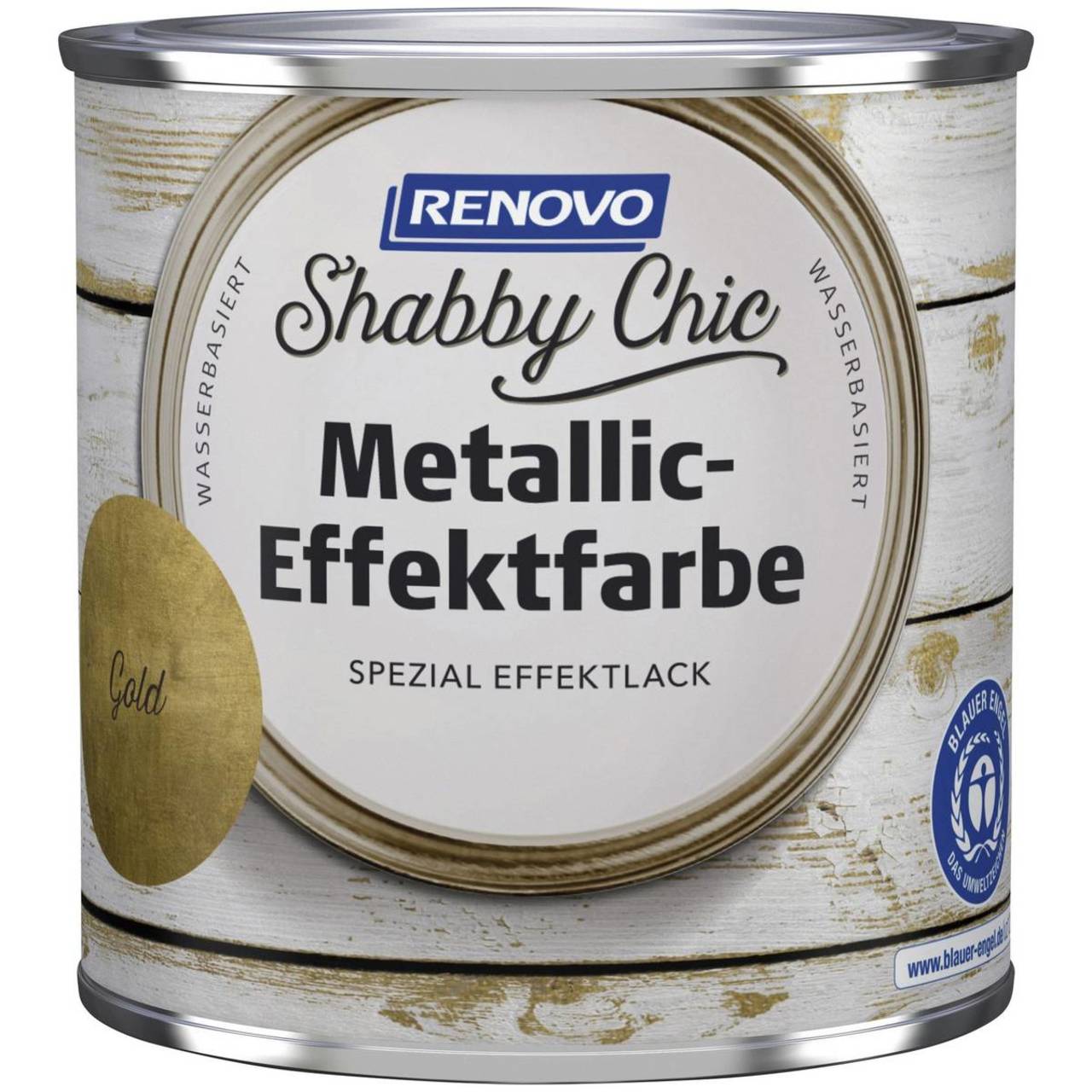 RENOVO Metallic-Effektfarbe » Shabby Chic « Gold - 750 ml