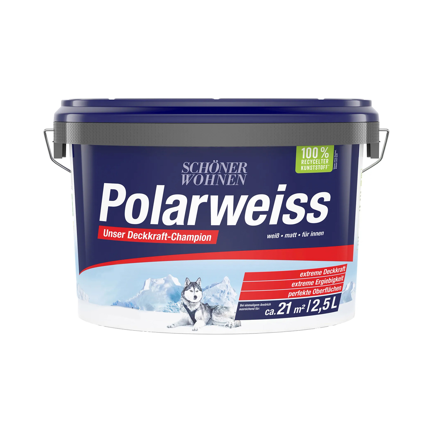 Schöner Wohnen Polarweiss » 2,5 Liter « Super-Deckkraft bis 21 m²