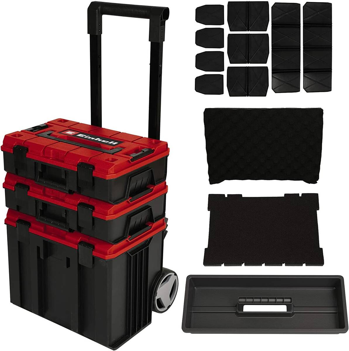 Einhell Transportkoffer Set » E-Case Tower « Mit Rollen, bis 120 kg
