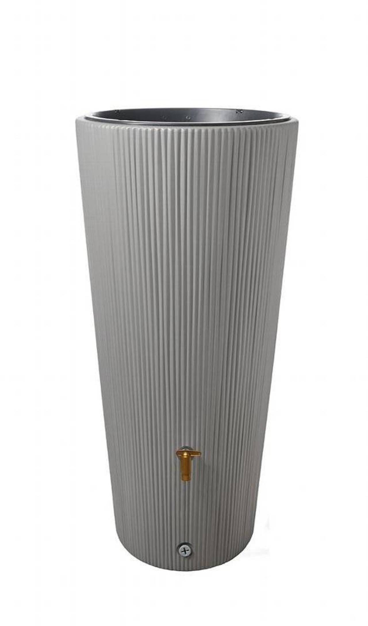 GRAF Regenspeicher » VASO 2 in 1 « zinkgrau - 220 l inkl. Pflanzschale