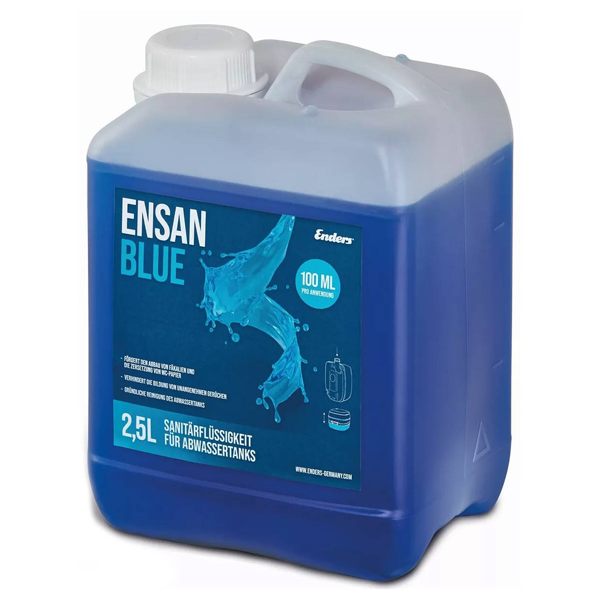 Enders Sanitärflüssigkeit » Ensan Blue « 2,5 Liter, für Abwassertanks