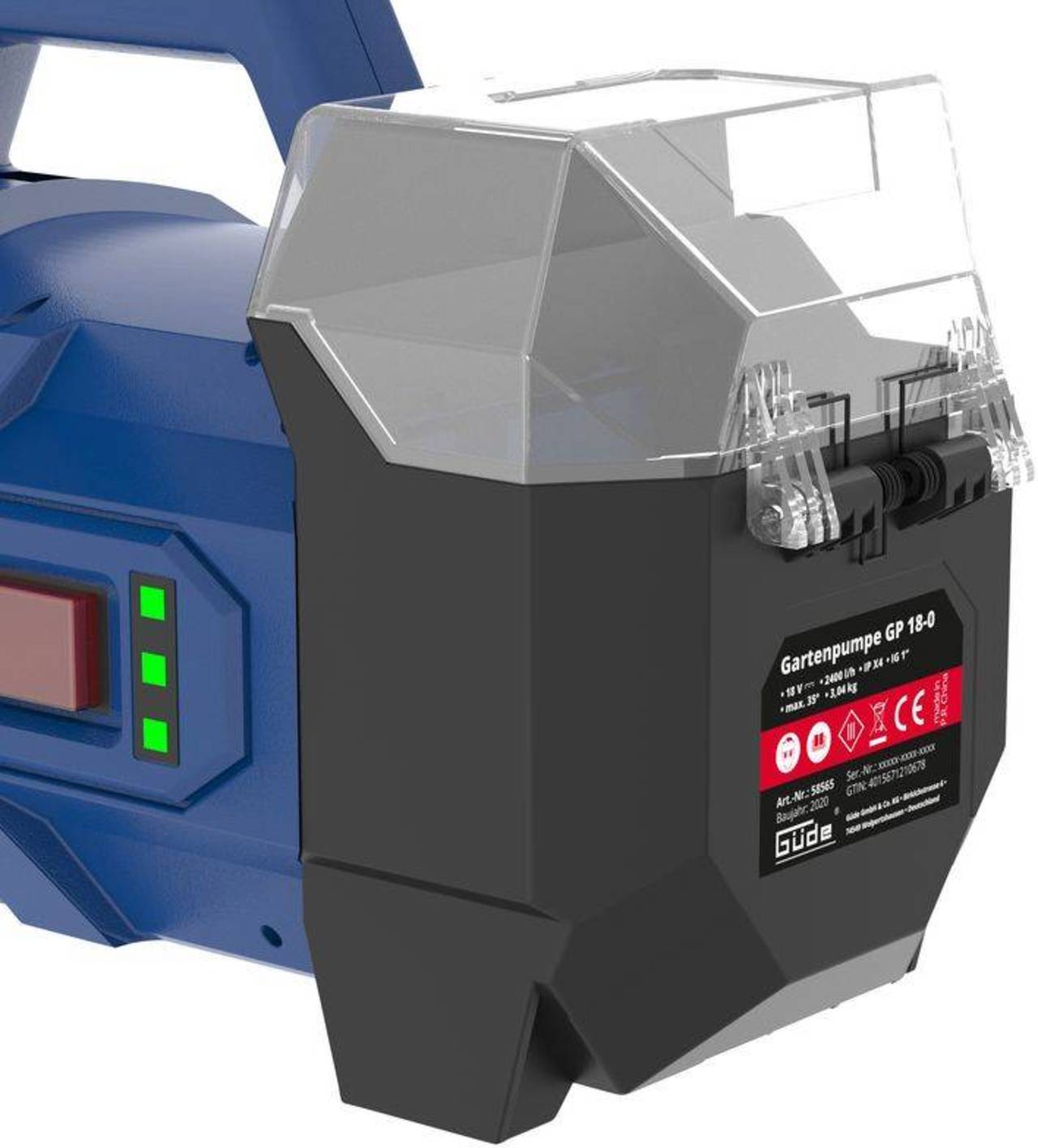 Güde Akku-Gartenpumpe » GP 18-401-30 « ECO Funktion & Wasserfilter