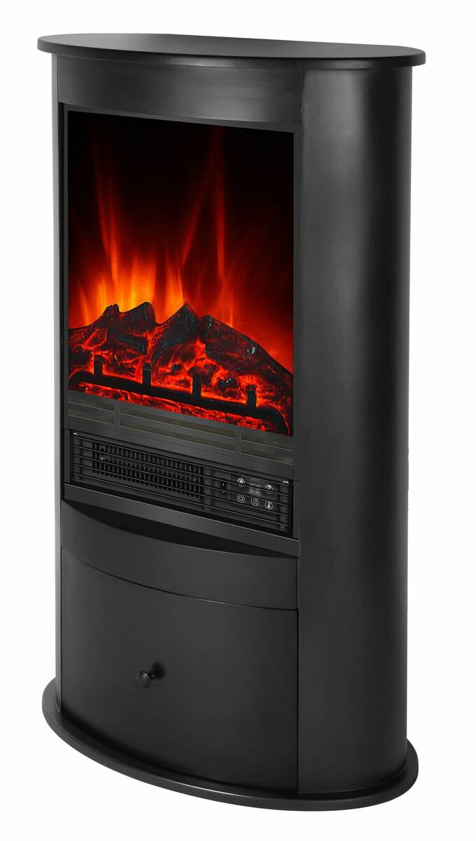 El Fuego Elektrokamin » Wien II « AY0719, schwarz, dimmbar, mit Timer