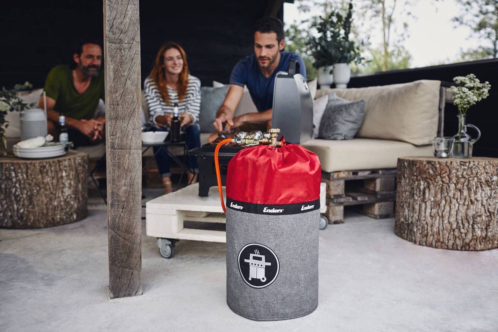 Original Enders »Gasflaschenhülle (5114)« für 5 kg Gasflaschen - rot / grau