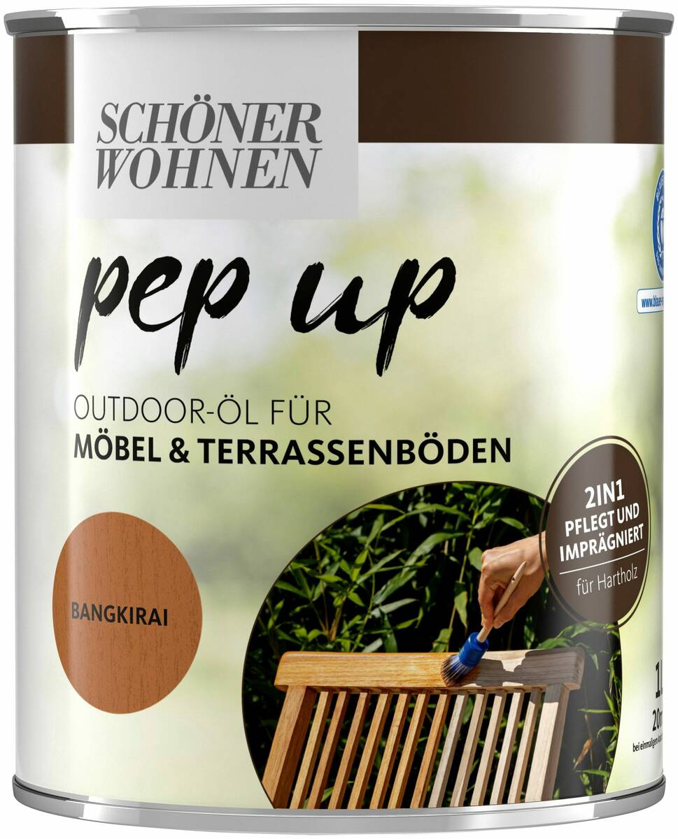 SCHÖNER WOHNEN pep up Outdoor Bangkirai Seidenmatt