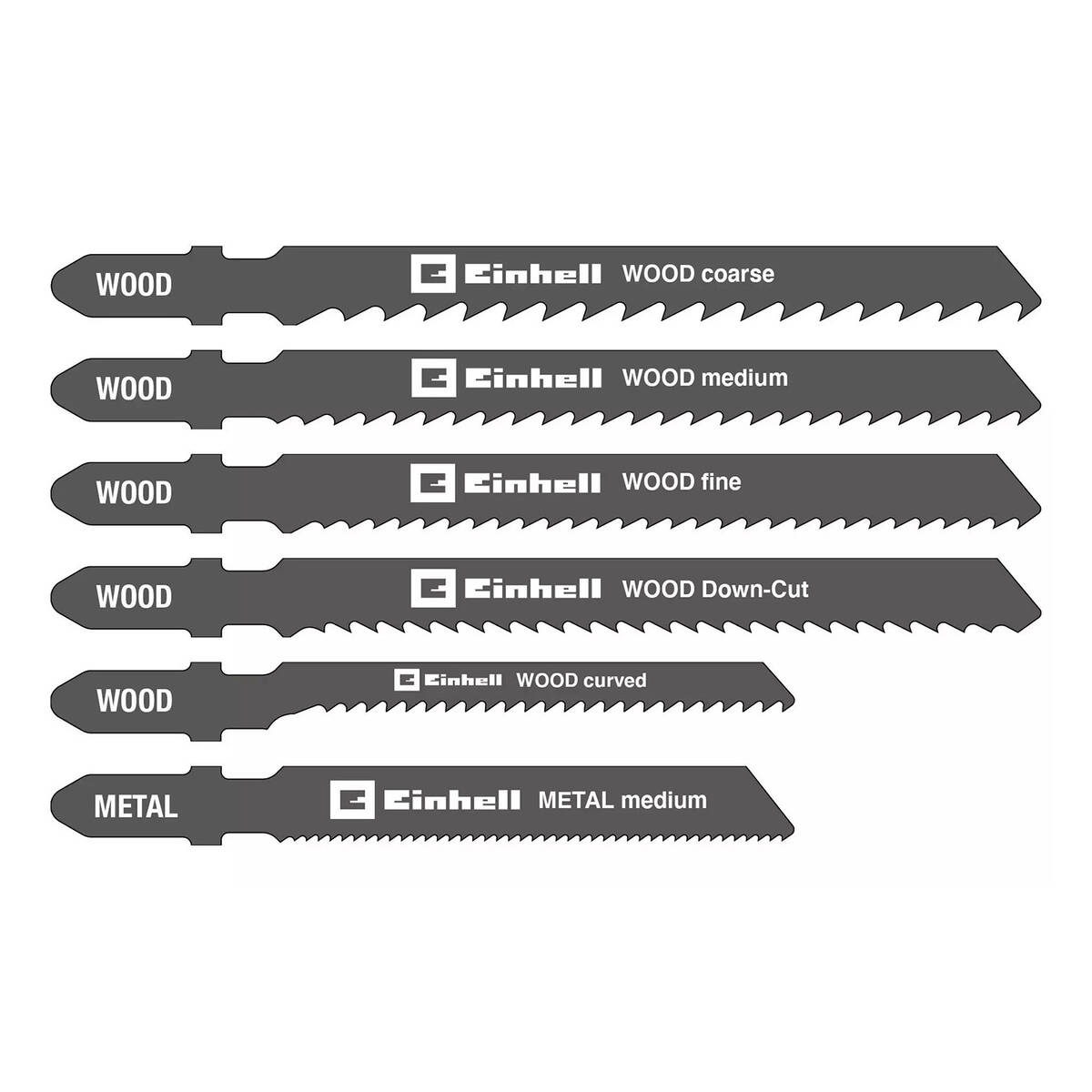 Einhell Stichsägeblatt-Box » 49617350 « T-Schaft, 10-tlg, Holz, Metall