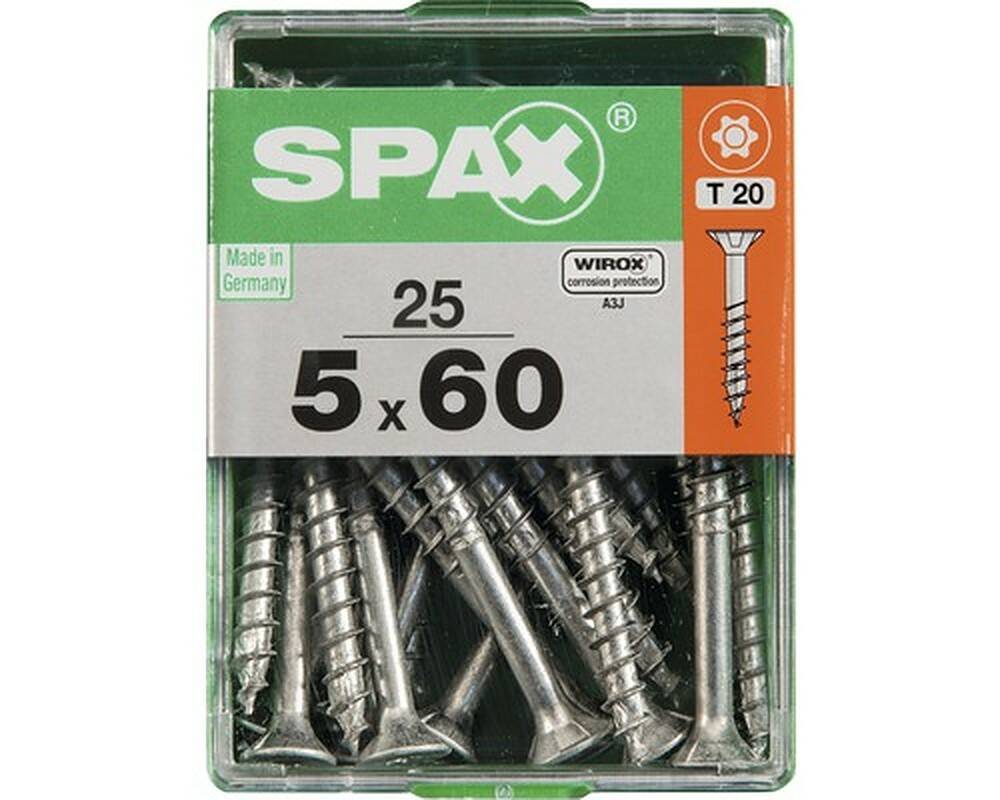SPAX Universalschrauben 25 Stück » 5 x 60 mm « T 20