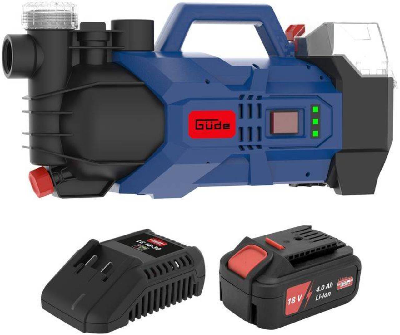 Güde Akku-Gartenpumpe » GP 18-401-30 « ECO Funktion & Wasserfilter