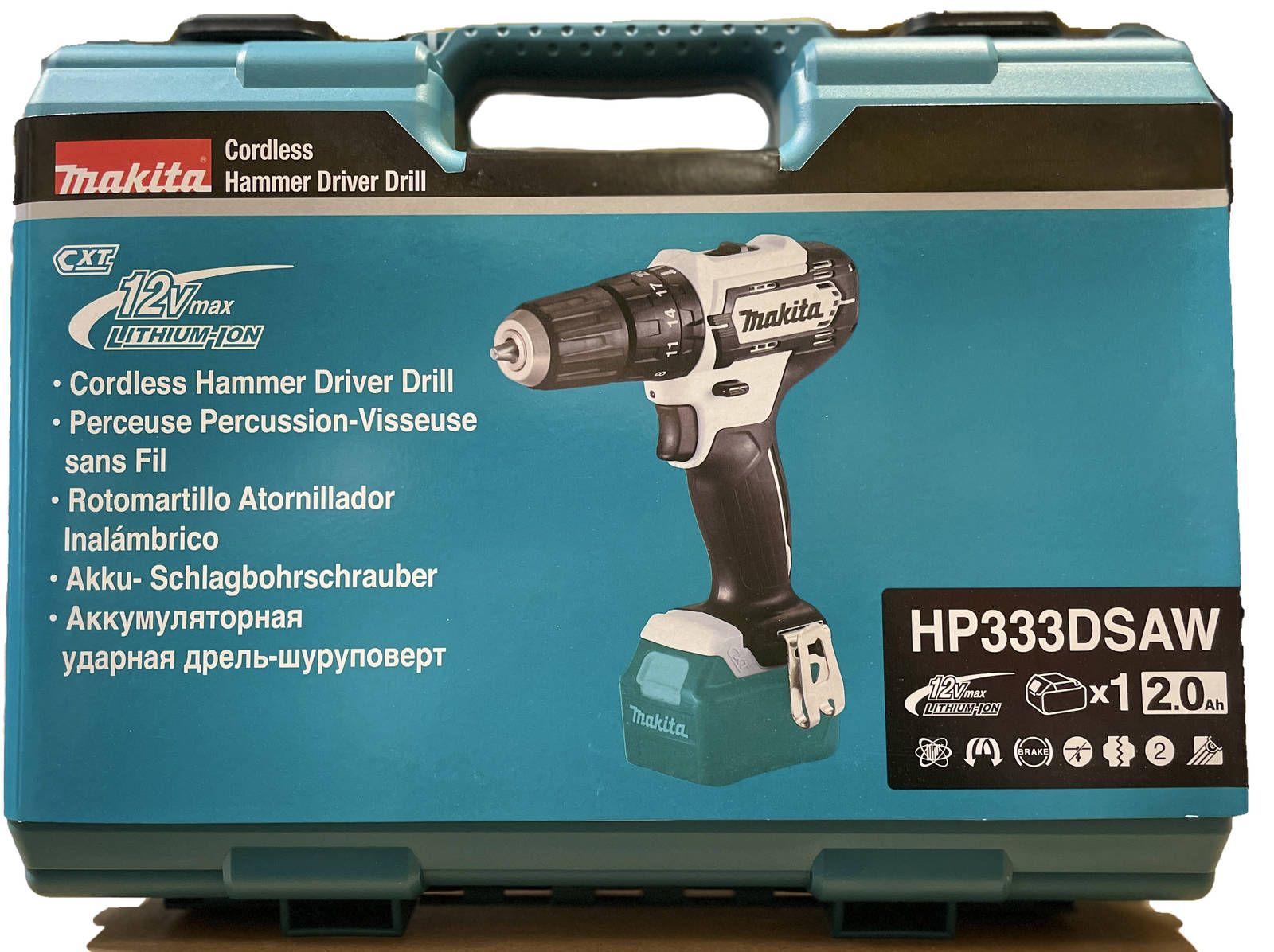 Makita Akku-Bohrschrauber » HP333DSAW « CXT 12 Volt, inkl. 2.0 Ah Akku
