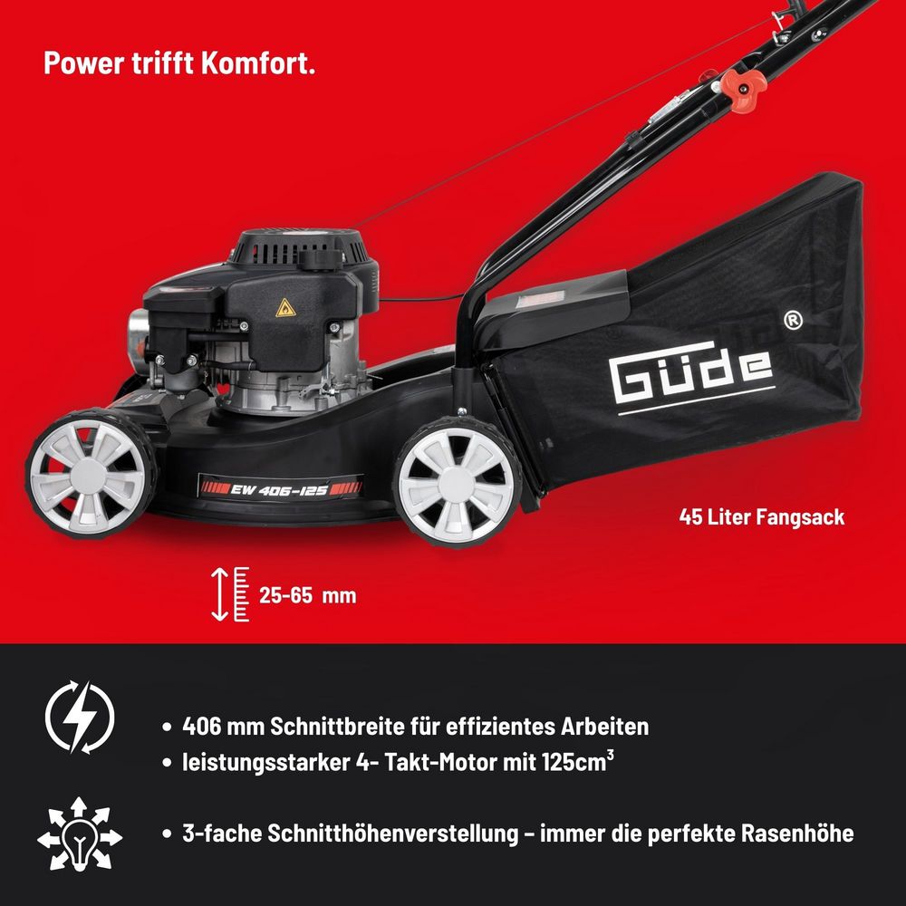 Güde Benzin-Rasenmäher » Eco Wheeler EW 406-125 « 2,7 PS