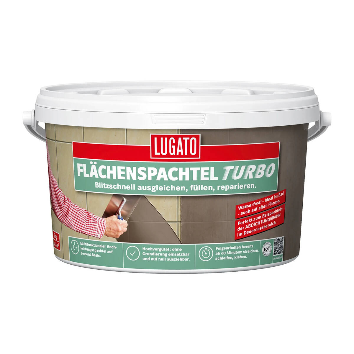 Lugato Flächenspachtel » Turbo « 5 kg, für Wand und Boden