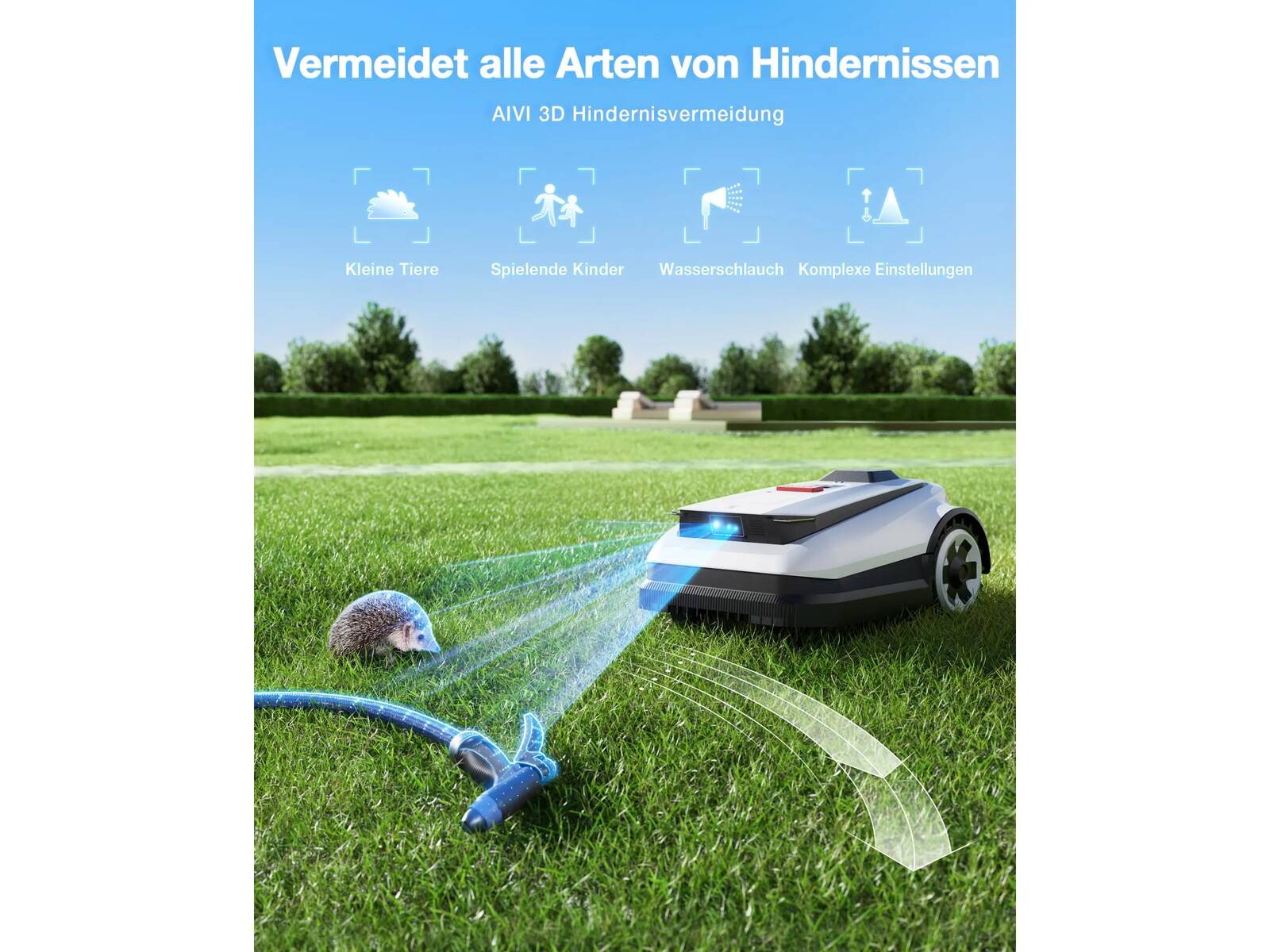 Ecovacs Mähroboter » Goat O800 RTK « 45 % Steigung, KI-Kamera, LiDAR