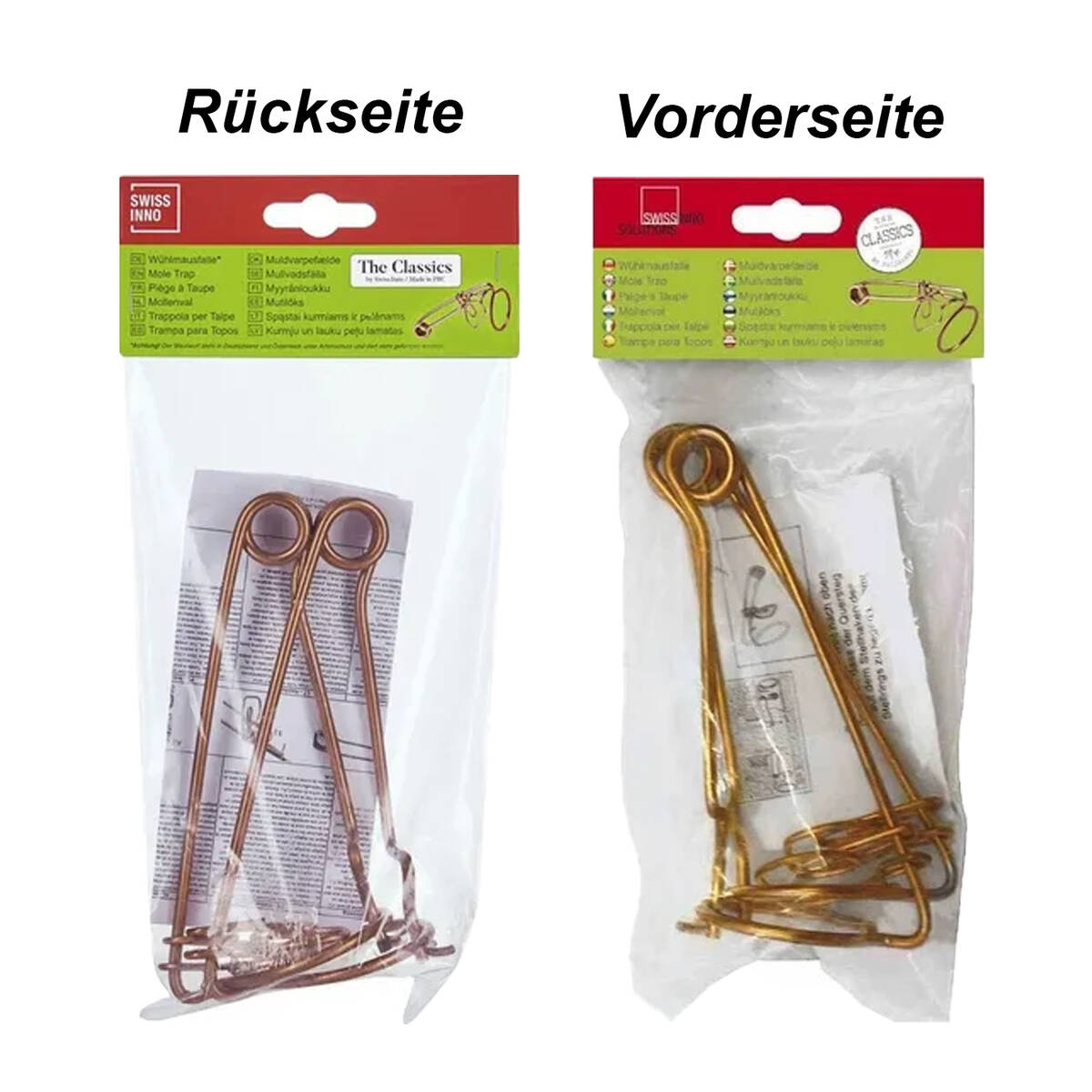 Swissinno Draht-Wühlmausfalle verkupfert » The Classics « 2 Stk. Set