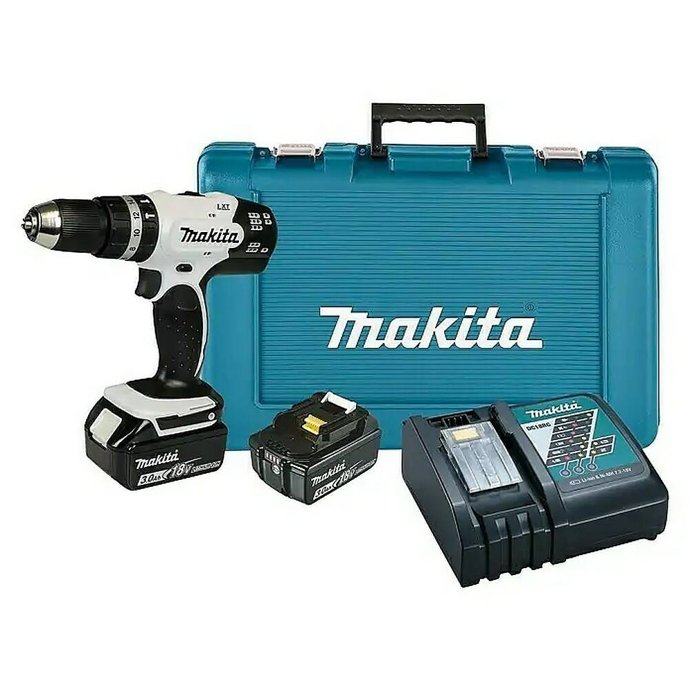 Makita Akku-Bohrschrauber » DHP453RFEW « Sonderedition Weiß 18 V