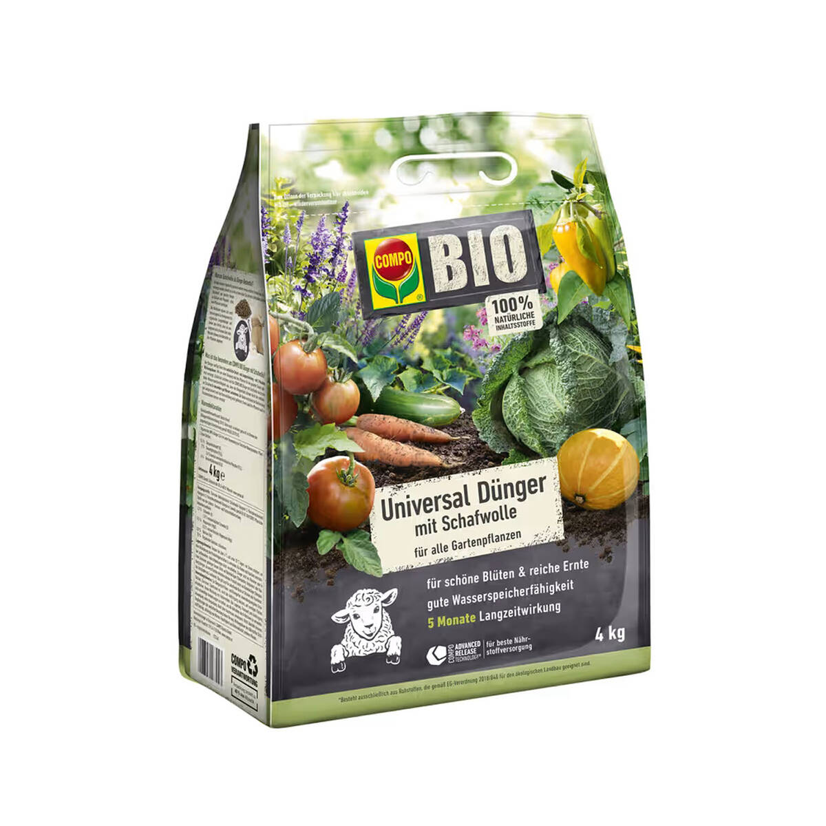 COMPO BIO » Universal Dünger mit Schafwolle « 4 kg