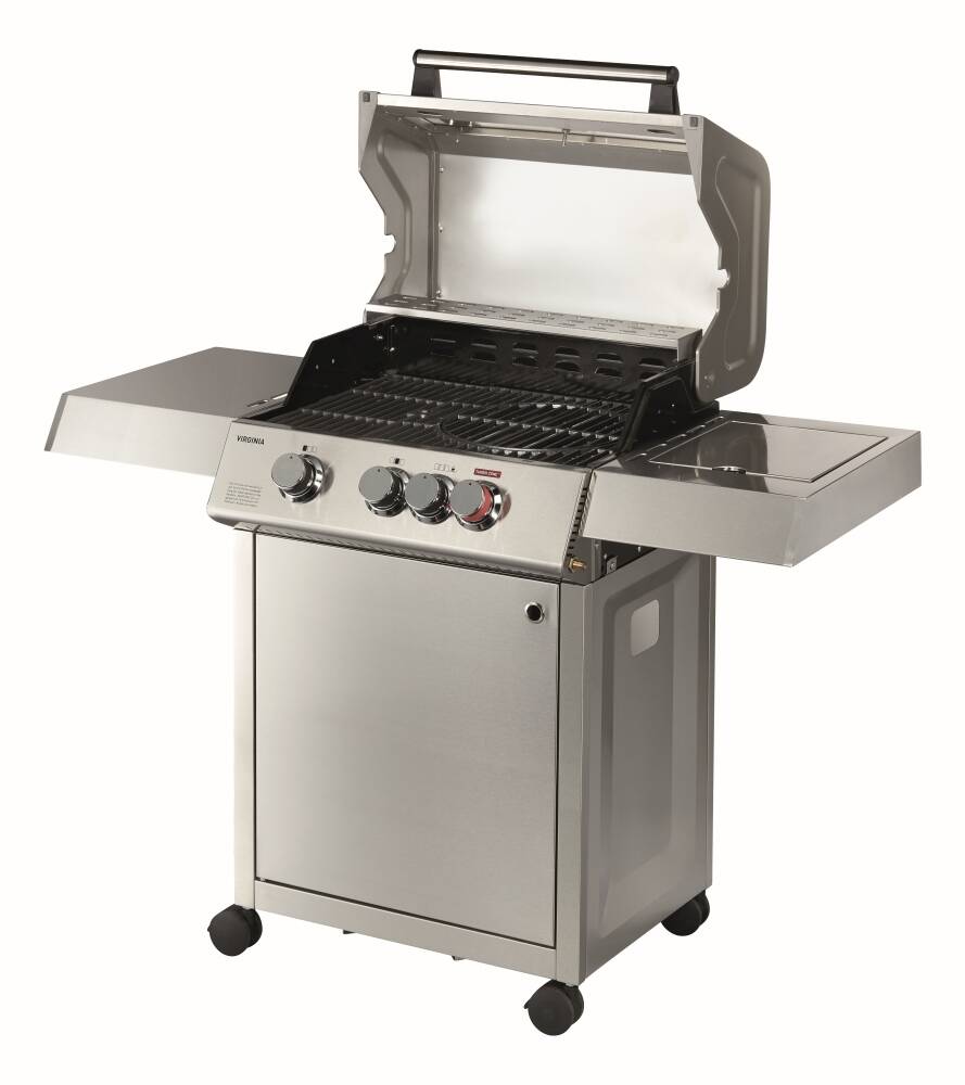 Mr. Gardener Gasgrill » Virginia 3 « inkl. Turbo-Zone & Seitenkocher