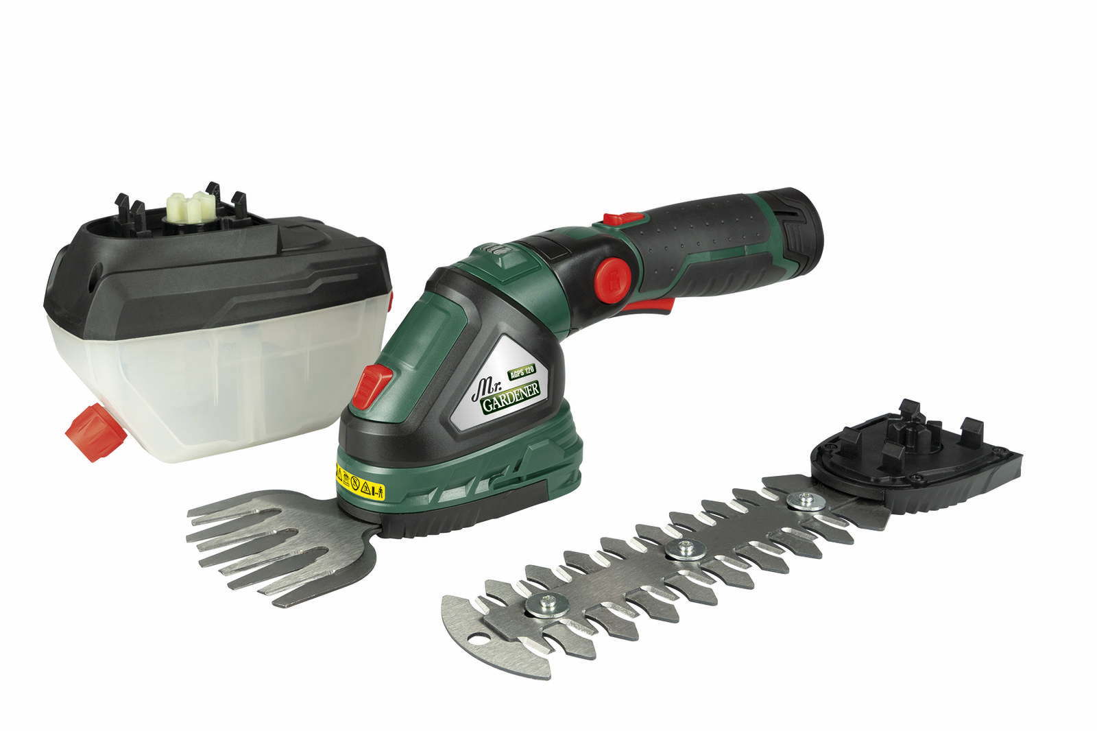 Mr. Gardener Akku-Grasschere » AGPS 120 « 3in1 Kombigerät