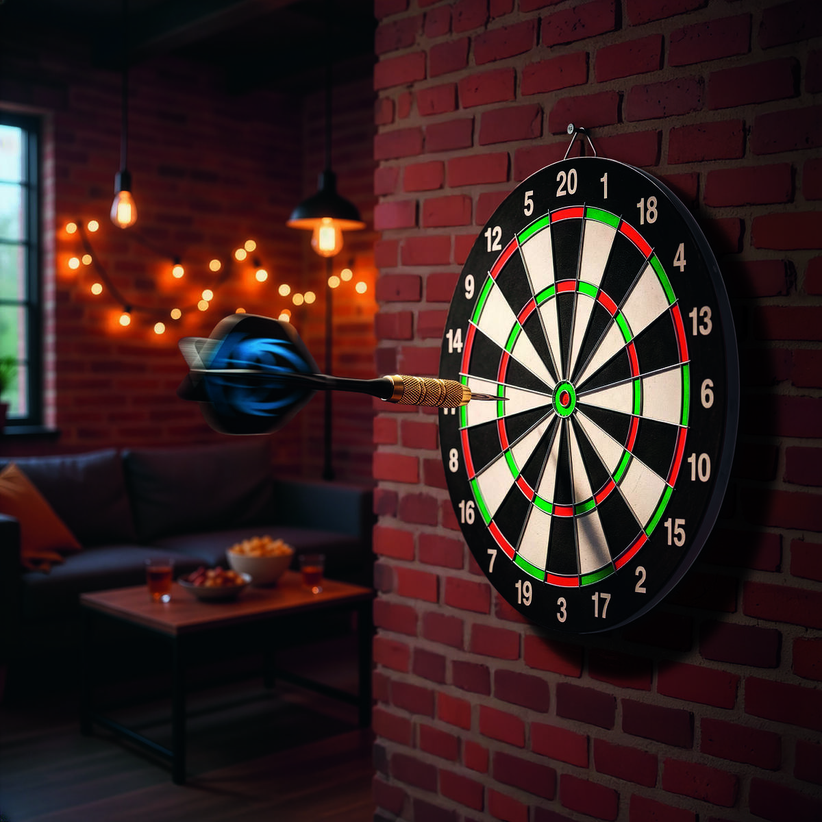 DoYourDart beidseitige Dartscheibe » 19979 / V1 « mit 6 Steel-Darts